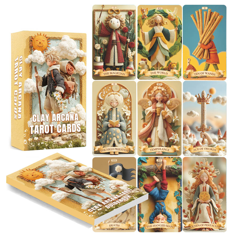 Tarot Deck With Guidebook - مجموعة بطاقات التارو 78، لعبة بطاقات