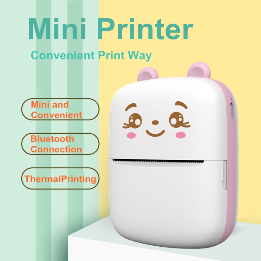 Mini Pocket Thermal Printer Paper Roll - طابعة حرارية محمولة صغيرة بدون حبر،
