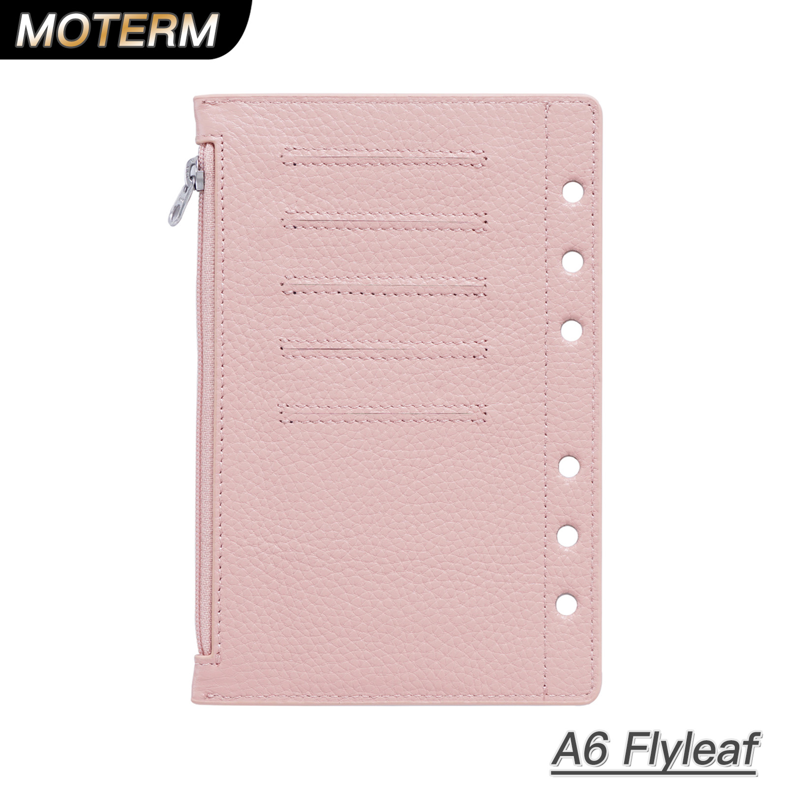 Vintage Leather Journal Notebook - Moterm سستة يطير ل A6 حجم