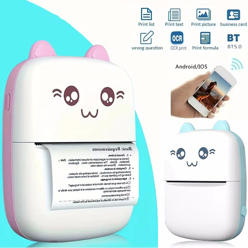 طابعة حرارية صغيرة محمولة طباع - مراجعة Mini Pocket Thermal Printer Paper Roll وسعره