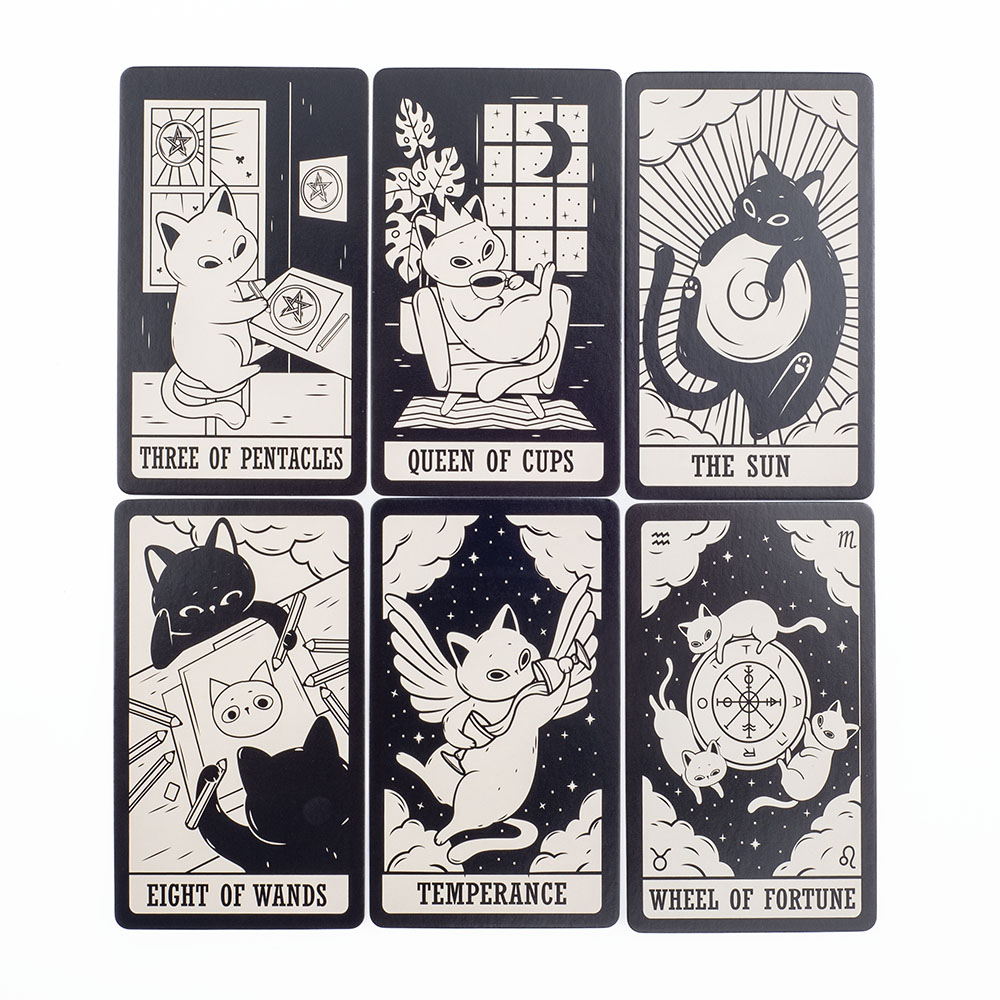 نسخة التاروت الهريرة بالأبيض و - مراجعة Tarot Deck With Guidebook وسعره