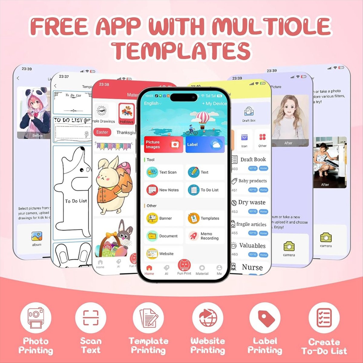 طابعة ملصقات صغيرة RGB Light B - مراجعة Mini Pocket Thermal Printer Paper Roll وسعره