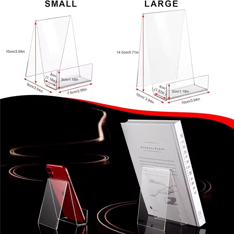 4 قطعة حامل كتب أكريليك حامل ك - مراجعة Clear Acrylic Book Stand Holder وسعره