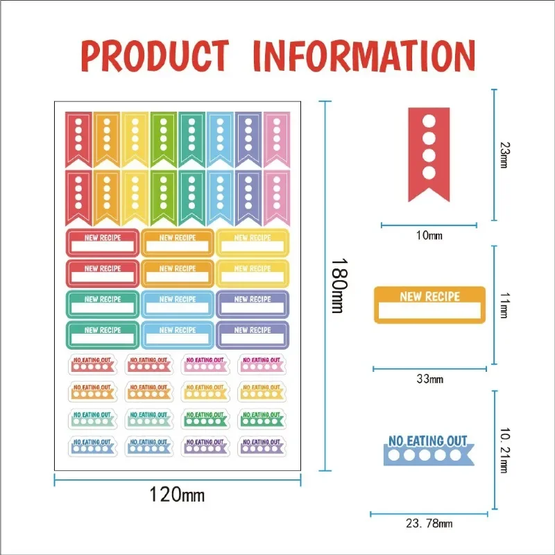ملصقات تخطيط الطعام، ملصقات تز - مراجعة Stationery Books وسعره
