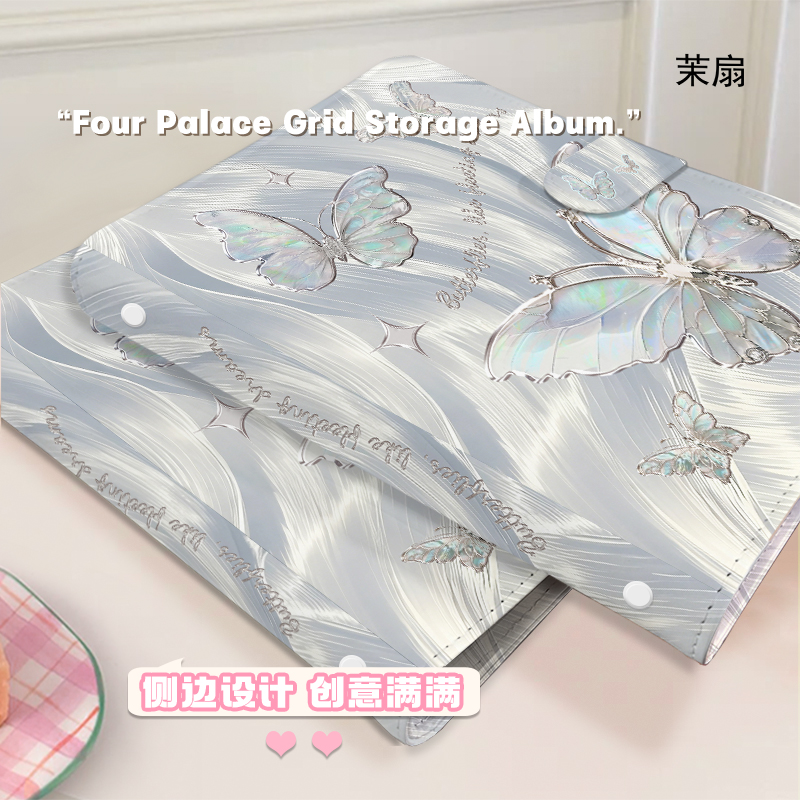 الفضة قزحي الألوان فراشة A5 بط - مراجعة Kpop Photo Card Binder 3 Inch وسعره