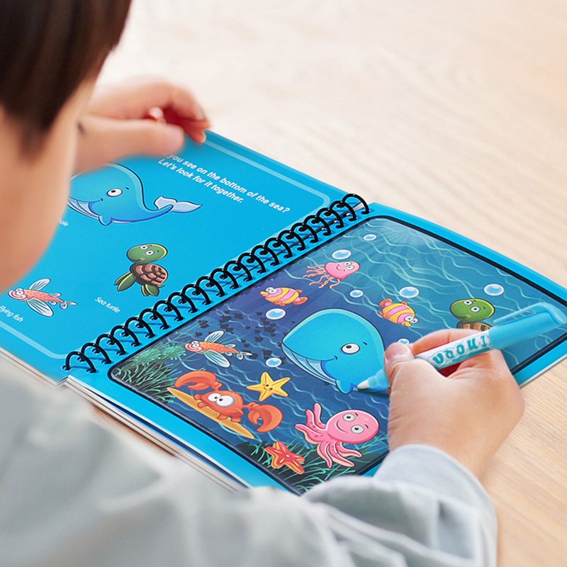 كتاب مائي سحري مع قلم للرسم وا - مراجعة Reusable Water Magic Coloring Book وسعره