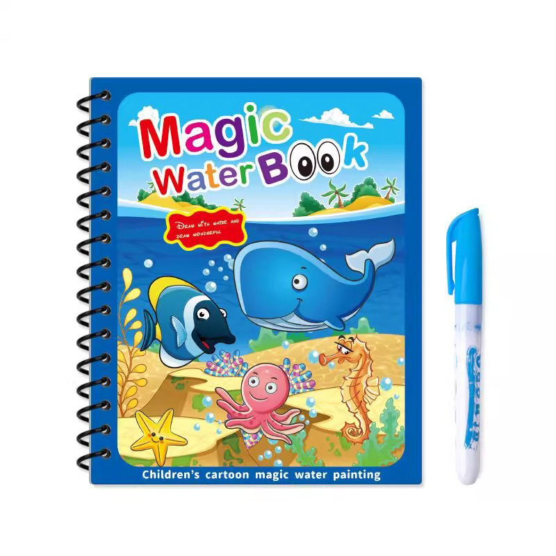 كتاب مائي سحري مع قلم للرسم وا - مراجعة Reusable Water Magic Coloring Book وسعره