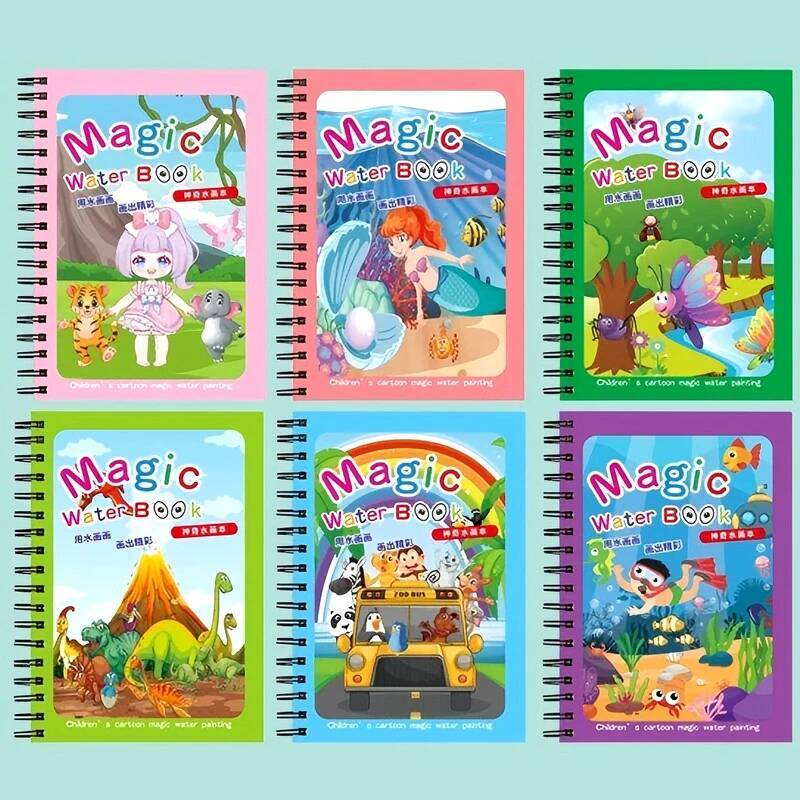 كتاب سحري للرسم بالماء، ألعاب  - مراجعة Reusable Water Magic Coloring Book وسعره