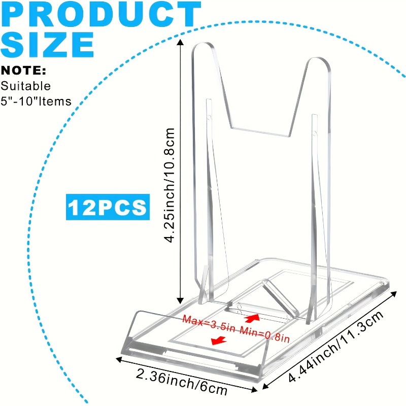 12 قطعة حامل عرض أكريليك شفاف  - مراجعة Clear Acrylic Book Stand Holder وسعره